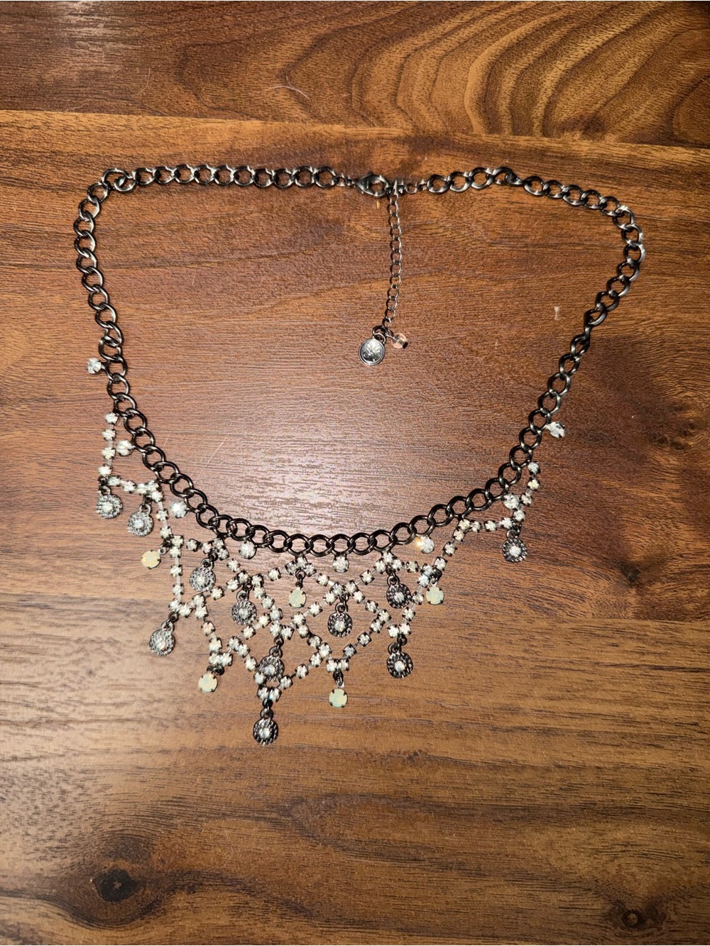 Simply Vera Vera Wang Silver-Tone Crystal Fringe Necklace